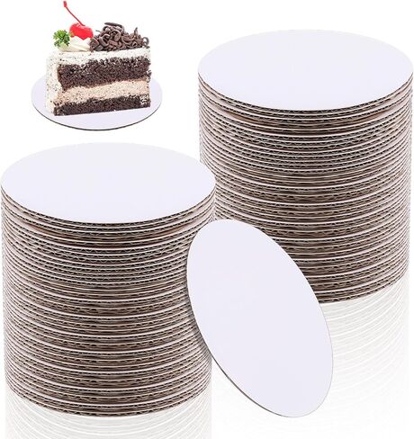 Round Cake Board, 100 Packs 5 Inch Pastry Board, White Circle Cake Base Boards, Waterproof and Oil-proof Cake Plate, Mini Cake Boards for Baking Cake, Dessert and Crafts Display in Saudi Arabia
