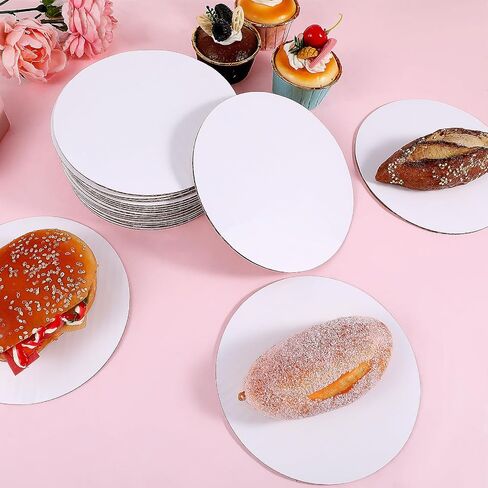 Round Cake Board, 100 Packs 5 Inch Pastry Board, White Circle Cake Base Boards, Waterproof and Oil-proof Cake Plate, Mini Cake Boards for Baking Cake, Dessert and Crafts Display in Saudi Arabia