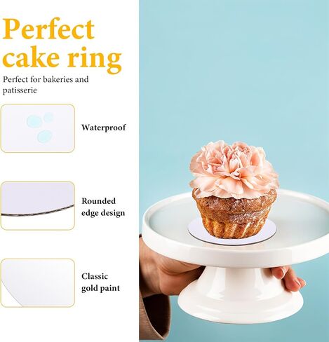 Round Cake Board, 100 Packs 5 Inch Pastry Board, White Circle Cake Base Boards, Waterproof and Oil-proof Cake Plate, Mini Cake Boards for Baking Cake, Dessert and Crafts Display in Saudi Arabia