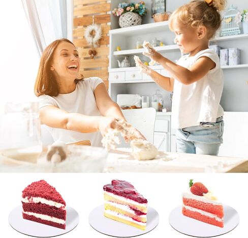 Round Cake Board, 100 Packs 5 Inch Pastry Board, White Circle Cake Base Boards, Waterproof and Oil-proof Cake Plate, Mini Cake Boards for Baking Cake, Dessert and Crafts Display in Saudi Arabia