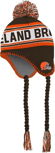 Outerstuff NFL Cleveland Browns Toddlers Winter Tassel Knit Beanie Hat with Pom, One Size in Saudi Arabia