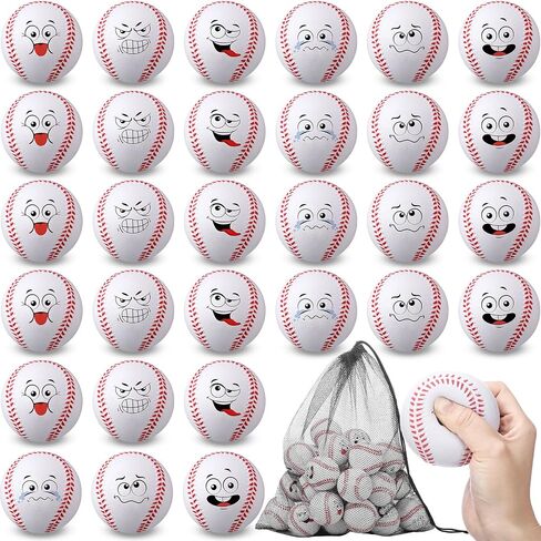 Blulu 30 Pack Foam Baseballs 9 بوصة الوجه كرة تدريب الرغوة كرات الرغوة للأطفال المبتدئين مع شبك in Saudi Arabia