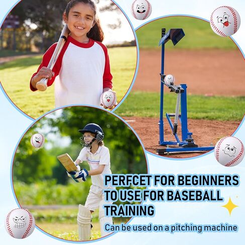 Blulu 30 Pack Foam Baseballs 9 بوصة الوجه كرة تدريب الرغوة كرات الرغوة للأطفال المبتدئين مع شبك in Saudi Arabia