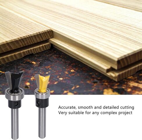 جهاز التوجيه Dovetail ، 2pcs توجيه بتات مفصل توجيه مفصل الخشب قطع طحن 1/4in أجهزة التوجيه شانك 1/4 قطعة جهاز التوجيه مع المحمل للأعمال الخشبية in Saudi Arabia