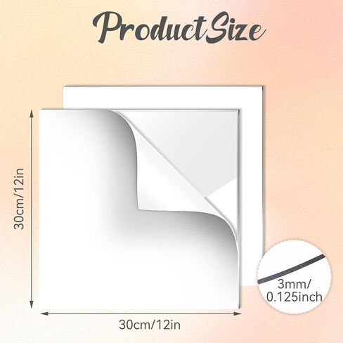 2 Pack Clear Plexiglass Sheets 12×12×0.12In PET Plexi Glass Sheets for Craft Projects Easy-Process Transparent Flexible Plastic Blanks Sheeting for Picture Frames in Kuwait