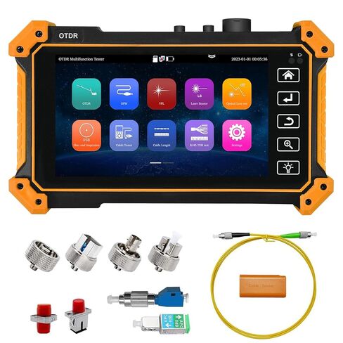 اختبار الألياف البصرية ، Wanlutech 1610nm 28db 5.55 '' Support Support OTDR Support 1310/1490/1550/1577NM اختبار مباشر VFL OPM LS (مصدر الضوء) خريطة الحدث OLT (اختبار الخسارة البصرية) RJ45 أدوات شبكة الكابلات in Kuwait