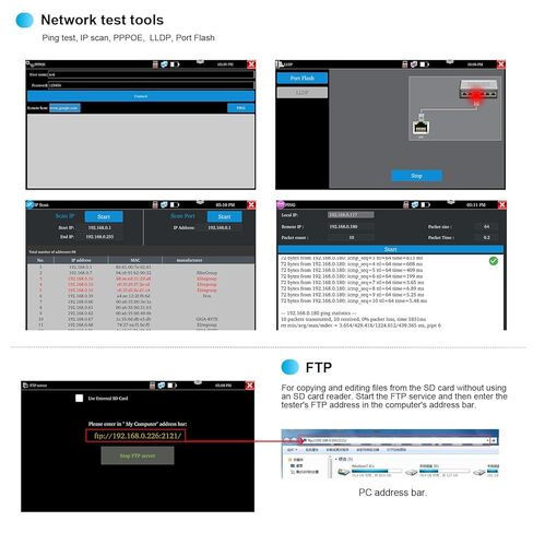 اختبار الألياف البصرية ، Wanlutech 1610nm 28db 5.55 '' Support Support OTDR Support 1310/1490/1550/1577NM اختبار مباشر VFL OPM LS (مصدر الضوء) خريطة الحدث OLT (اختبار الخسارة البصرية) RJ45 أدوات شبكة الكابلات in Kuwait