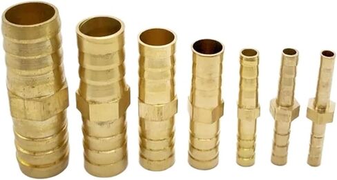 1PCS Brass Straight Hose Pipe Fitting Equal Barb 4mm 5mm 6mm 8mm 10mm 12mm 16mm 19mm 25mm Gas Copper Barbed Coupler Connector Adapter(12mm-6mm) in Saudi Arabia