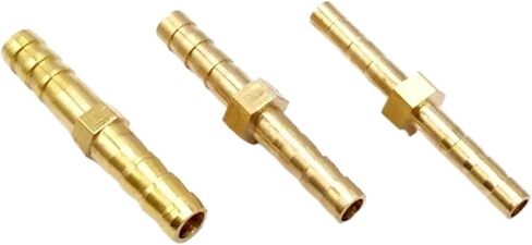 1PCS Brass Straight Hose Pipe Fitting Equal Barb 4mm 5mm 6mm 8mm 10mm 12mm 16mm 19mm 25mm Gas Copper Barbed Coupler Connector Adapter(12mm-6mm) in Saudi Arabia