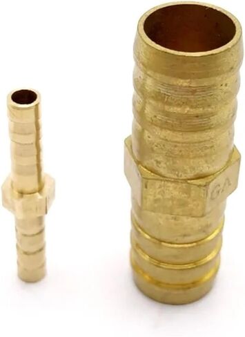 1PCS Brass Straight Hose Pipe Fitting Equal Barb 4mm 5mm 6mm 8mm 10mm 12mm 16mm 19mm 25mm Gas Copper Barbed Coupler Connector Adapter(12mm-6mm) in Saudi Arabia