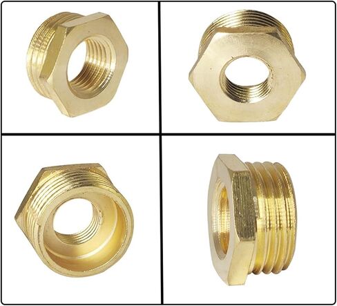 1PCS النحاس النحاس السداسي السداقي انخفاض أنابيب تركيب 1/8 "1/4" 3/8 "1/2" 3/4 "أنثى × تحويل الذكور موصل محول غاز المياه (2-3) in Saudi Arabia