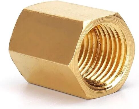 10Pcs Female Thread Brass Pipe Fittings Hex Nut Rod Connector 1/8" 1/4" 3/8" 1/2" 3/4" Coupling For Water Fuel Gas(04-06) in Saudi Arabia
