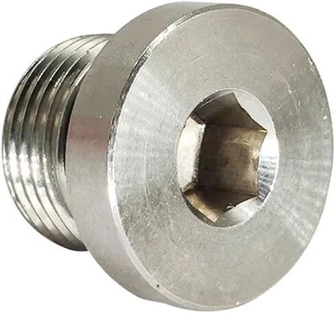 1/8“1/4"3/8“1/2" Male 304 Stainless Steel Hex Socket End Cap Fluorine Rubber Ring Hexagon Water Oil Pipe Fitting(M27x2) in Saudi Arabia