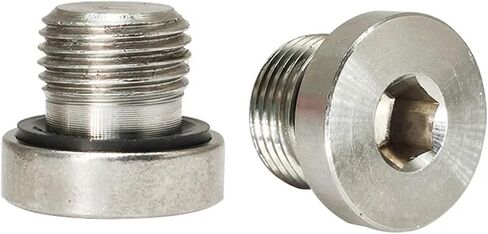 1/8“1/4"3/8“1/2" Male 304 Stainless Steel Hex Socket End Cap Fluorine Rubber Ring Hexagon Water Oil Pipe Fitting(M27x2) in Saudi Arabia