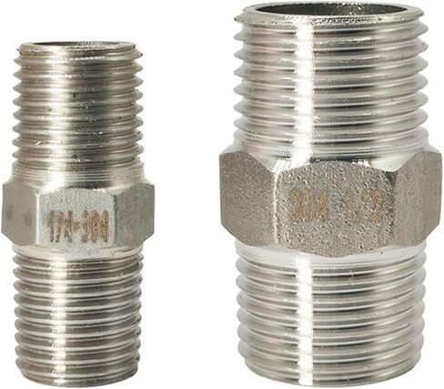 1pcs 1/8 "1/4" 3/8 "1/2" 3/4 "Thread 304 مقاوم المقاوم للصدأ من الفولاذ المقاوم للصدأ من الذكور موصل الهواء زيت الماء (1") in Saudi Arabia
