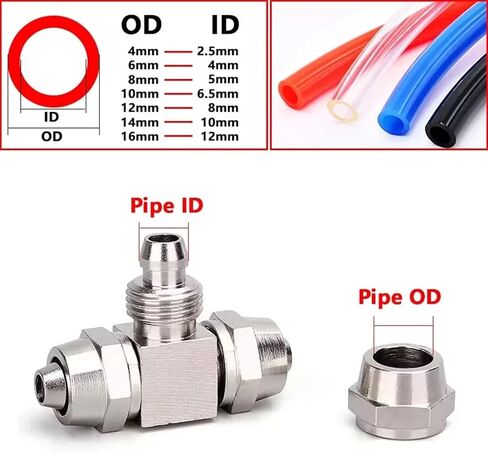 10pcs النحاس المطلي بالنيكل الهوائي الموصل السريع لأنبوب الخرط in Saudi Arabia