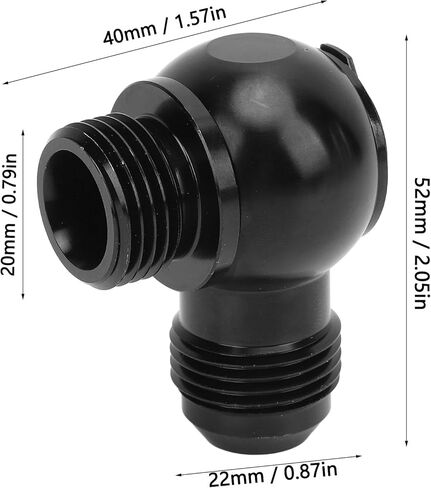 AN-10 to 1/2in NPT Banjo Adapter Fitting Aluminum Alloy Black High Load Capacity Banjo Adapter in Saudi Arabia