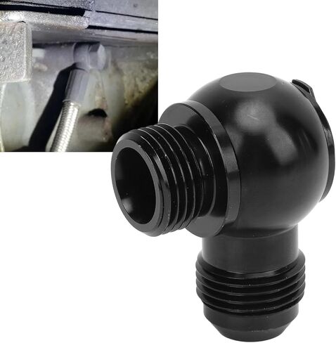 AN-10 to 1/2in NPT Banjo Adapter Fitting Aluminum Alloy Black High Load Capacity Banjo Adapter in Saudi Arabia