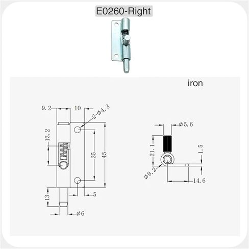 Iron-Right 1Pcs Galvanized Iron Spring Latch F6-20 Retractable Door Pin Detachable Hinged Stainless Steel Cabinet Door in Saudi Arabia