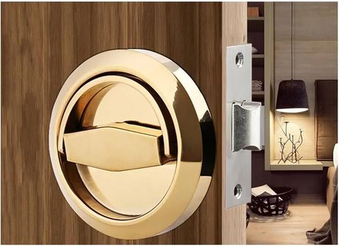 Gold Set Hidden Door Locks Stainless Steel Handle Kitchen Bedroom Invisible Pulls Mechanical Outdoor Lock for Fire Proof Hardware 1Pcs in Saudi Arabia