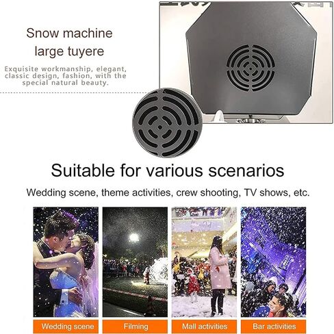 2000W Small Snow Machine Indoor and Outdoor Simulated Snow Stage Party Show Snow Machine with Remote Control 90° Shaking Head in Saudi Arabia