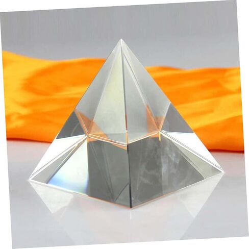 Amosfun 1pc هرم الزجاج الأداة البصرية الأداة التجربة البصرية لزخرفة مكتب الفيزياء يخلق آثار قوس قزح للتأمل والديكور المنزلي in Saudi Arabia