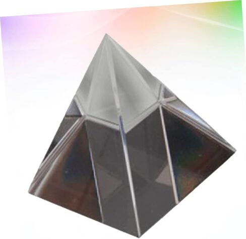 Amosfun 1pc هرم الزجاج الأداة البصرية الأداة التجربة البصرية لزخرفة مكتب الفيزياء يخلق آثار قوس قزح للتأمل والديكور المنزلي in Saudi Arabia