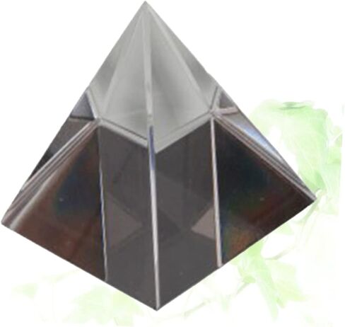 Amosfun 1pc هرم الزجاج الأداة البصرية الأداة التجربة البصرية لزخرفة مكتب الفيزياء يخلق آثار قوس قزح للتأمل والديكور المنزلي in Saudi Arabia