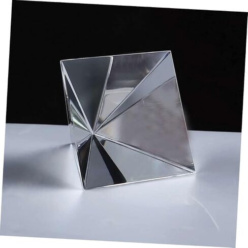 Amosfun 1pc هرم الزجاج الأداة البصرية الأداة التجربة البصرية لزخرفة مكتب الفيزياء يخلق آثار قوس قزح للتأمل والديكور المنزلي in Saudi Arabia