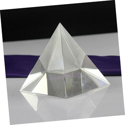 Amosfun 1pc هرم الزجاج الأداة البصرية الأداة التجربة البصرية لزخرفة مكتب الفيزياء يخلق آثار قوس قزح للتأمل والديكور المنزلي in Saudi Arabia