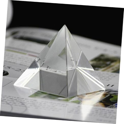 Amosfun 1pc هرم الزجاج الأداة البصرية الأداة التجربة البصرية لزخرفة مكتب الفيزياء يخلق آثار قوس قزح للتأمل والديكور المنزلي in Saudi Arabia