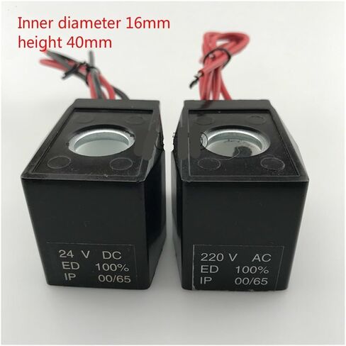 1PCs الرصاص من البلاستيك AB410E لفائف المياه الملف اللولبي قطر داخلي 16 مم الارتفاع 40 مم DC 24V AC 220V (DC 24V) in Kuwait
