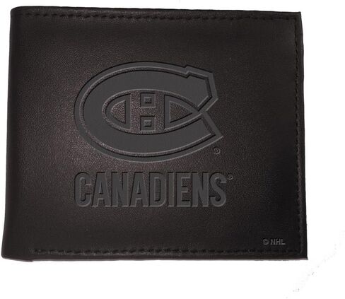 Team Sports America NHL Montreal Canadiens Black Wallet | Bi-Fold | Officially Licensed Stamped Logo | Made of Leather | Money and Card Organizer | Gift Box Included in Saudi Arabia