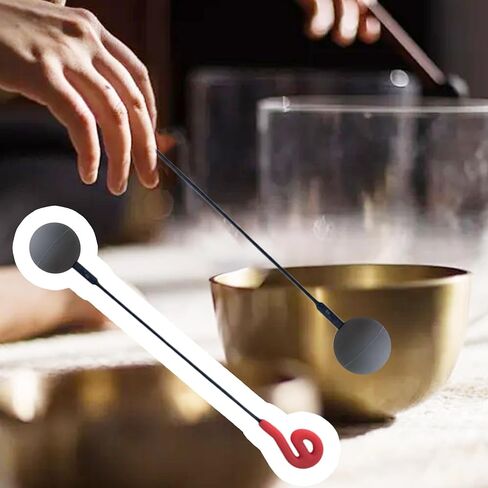 Friction Gong Mallet Large Gongs Stick Instrument Yoga Sound Tool Resonant Mallets Accessory Sounds Gongs Double Head, Red in Saudi Arabia