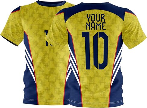 مروحة مخصصة جيرسي Tshirt Soccer Colombia Retro National Element Football - Jersey Football for Kids عدة أحجام ... in Kuwait