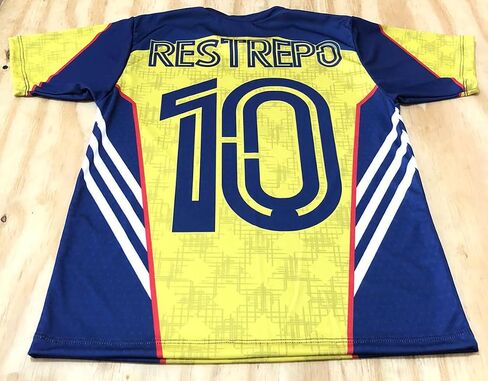 مروحة مخصصة جيرسي Tshirt Soccer Colombia Retro National Element Football - Jersey Football for Kids عدة أحجام ... in Kuwait
