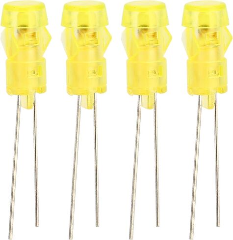 20pcs 3mm DIY الصمام الثنائي الصمام الثنائي المحمول المنبعث من الثنائيات لتجربة مشروع العلوم (الضوء الأصفر) in Saudi Arabia