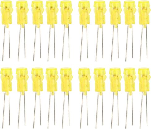 20pcs 3mm DIY الصمام الثنائي الصمام الثنائي المحمول المنبعث من الثنائيات لتجربة مشروع العلوم (الضوء الأصفر) in Saudi Arabia