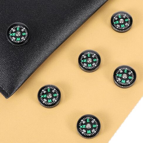 20pcs Compass Button Mini Pocket Hard Shell Liquid مملوءة بوسائل زر صغيرة للأطفال المشي لمسافات طويلة على البقاء على قيد الحياة فرقة Paracord Camping الأنشطة في الهواء الطلق حجم الملحق ديا. 20mm in Saudi Arabia