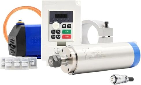 2.2kw water-cooled spindle 110v / 220v 80 * 230 and variable frequency drive and 80mm bracket and 75w pump and 8 chucks(Ceramic Ball Bearing,110v) in Saudi Arabia