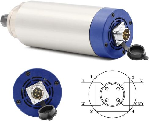 1.5kw ER16 air-cooled spindle 400Hz 0-24000rpm 4 bearings with 0.01mm accuracy(380v) in Saudi Arabia
