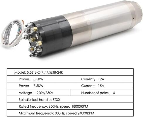 5.5KW/7.5KW spindle 380v/220v BT30 chuck automatic pneumatic with seal(380V,5.5KW) in Saudi Arabia
