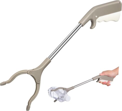 ABOOFAN Stainless Steel Trash Clamp Rubbish Pick up Clip Sanitory Worker Accessories Non-slip Handle Abs Construction in Saudi Arabia