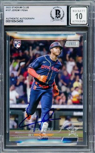 جيريمي بينا موقعة 2022 بطاقة الصاعد نادي ملعب #107 هيوستن أستروس أسيوتو جيم ميت 10 بيكيت باس #16543458 - بطاقات الصاعد الموقعة بالبيسبول in Kuwait