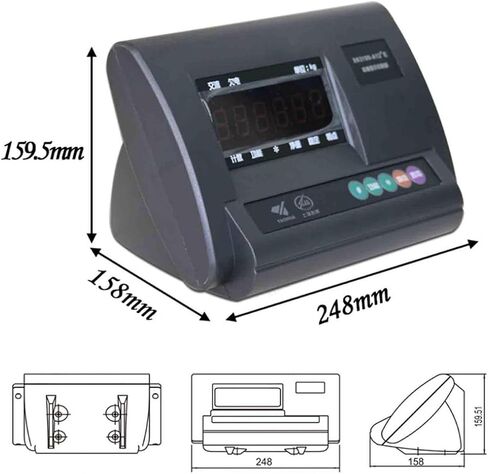Livestock Scale Kit, Electronic Tray Scale Load Cell Platform, High Precision LCD Backlight Display Weighing Indicator for Cattle, Goats in Saudi Arabia