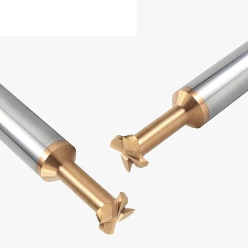 4mm 6mm 12mm Shank T Slot Milling Cutter Carbide Groove End Mill CNC Tool Machining Steel Metal Silotting Bits Diameter 3 ~ 16mm (H0.5 ، D10x60L) in Saudi Arabia
