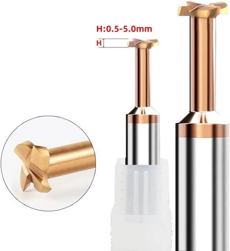 4mm 6mm 12mm Shank T Slot Milling Cutter Carbide Groove End Mill CNC Tool Machining Steel Metal Silotting Bits Diameter 3 ~ 16mm (H0.5 ، D10x60L) in Saudi Arabia