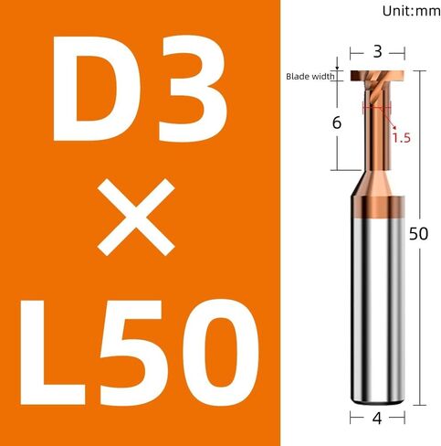 4mm 6mm 12mm Shank T Slot Milling Cutter Carbide Groove End Mill CNC Tool Machining Steel Metal Silotting Bits Diameter 3 ~ 16mm (H0.5 ، D10x60L) in Saudi Arabia