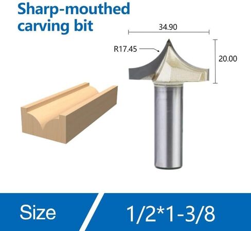 1/4" 12 Shank CNC Acrylic Wood Carving Engraving Milling Cutters Carbide Needle Nose Router Bit(32mm) in Saudi Arabia