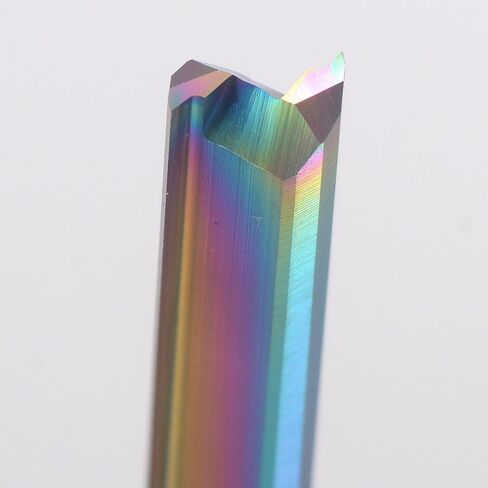 10Pcs 3.175/4/5/6/8mm Shank Two Flutes DLC Coating Straight Slot Milling Cutter CNC Two Dimension Cutting Tools Router Bit Woodworking End Mill(4.0x17x45L) in Kuwait